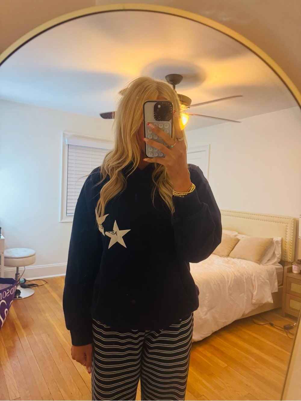 Aelfric Eden Navy Sweatshirt with White Star Detail